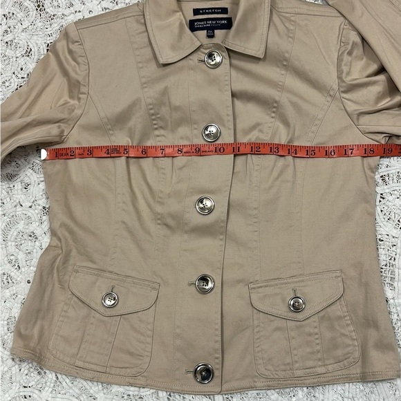 Jones New York Utility Jacket Cream - M Petite - Picture 11 of 12